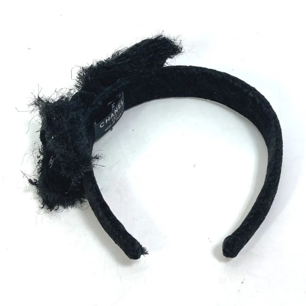 AUTHENTICITY GUARANTEED CHANEL Ribbon CC CC Mark hair band headband